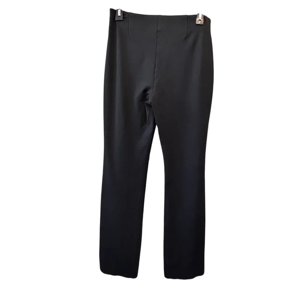 PETER SOM X RTR Black Pull On Flared Leg Dress Pants Size Medium Slits